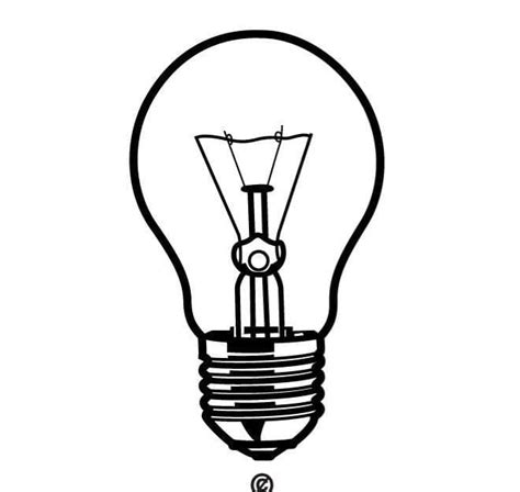 Light Bulb Black And White Image Eps Ai Vector Uidownload