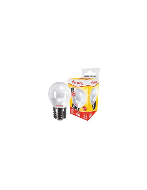 Светодиодная LED лампа G45 5W 220В E27 4100К Sokol ТД Сокол™ в Киеве и ...