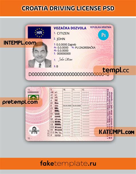 driving license photoshop file, driver license psd, driving license