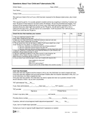 Tb Questionnaire Texas Complete With Ease Airslate Signnow