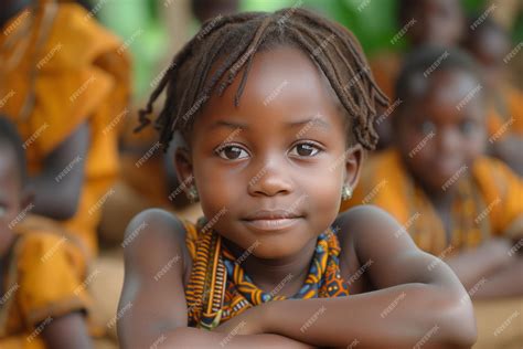 Crianca Negra Linda - Menina negra africana na sala de aula da escola primária com crianças ...