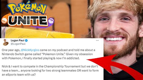 Logan Paul Is Joining Pokemon Unite Erm Youtube