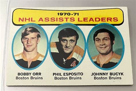 TOPPS NHL 1970 71 Assists LEADERS Card 2 Orr Esposito Bucyk Etsy In