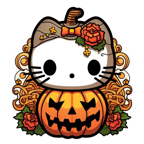 Halloween Spooky Hello Kitty. AI Generated. 31505176 PNG