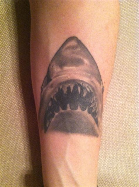 Jaws tattoo from Evolution Ink, fayetteville nc | Sweet tattoos, Tattoos, Skull tattoo