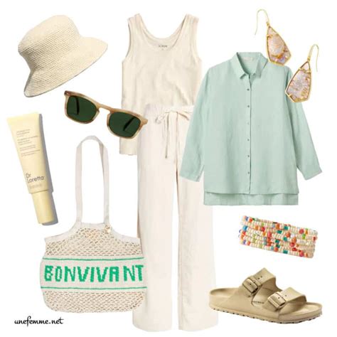 Coastal-inspired linen outfit idea - une femme d'un certain âge