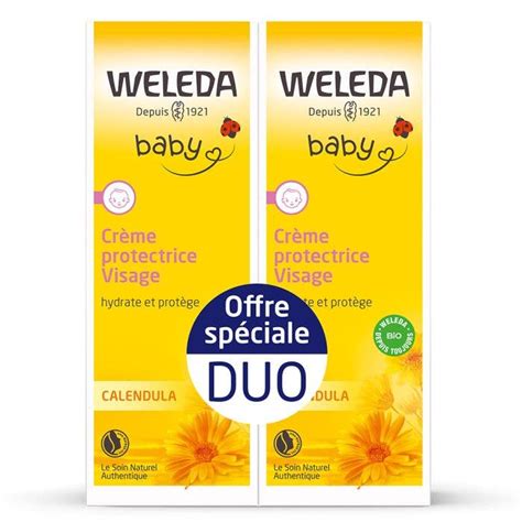 Duo Crème Protectrice Visage Au Calendula 2x75 ml Weleda Easypara