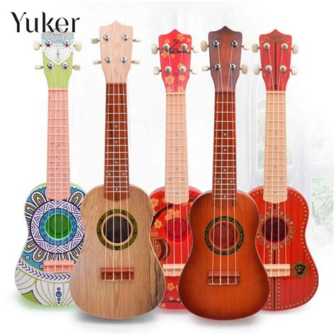 21 Inches Plastic Ukulele Beginners Small Guitar Toy Learning Musical Instruments Fun-in Ukulele ...