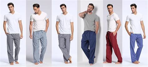 Cyz Mens 100 Cotton Pajama Pants Sleep Lounge Pajamas For Men Woven Pj