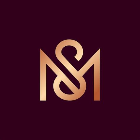 Premium Vector | Modern minimalist elegant luxury SM monogram logo design