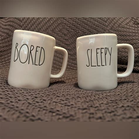 Rae Dunn Kitchen Rae Dunn Sleepy And Bored Mug Ll Poshmark