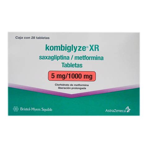 KOMBIGLYZE Kombiglyze XR 5 mg 1000 mg 28 tabletas de liberación