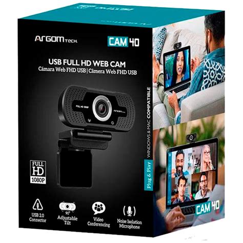 CAMARA WEB ARGOM TECH ARG WC 9140BK FULL HD 1080P C MICRÓFONO