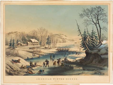 American Winter Scenes. Morning, Nathaniel Currier | Springfield Museums