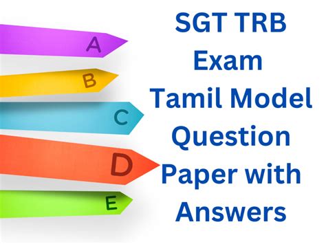 Sgt Trb Exam Tamil Model Question Paper With Answers Trb Exam