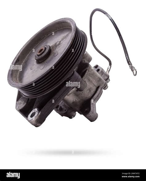 Vane Pump Or Hydraulic Power Steering Pump On A White Background Engine