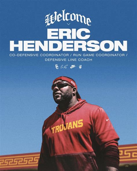 Usc Hires Eric Henderson As Co Defensive Coordinator D Line Coach R Cfb