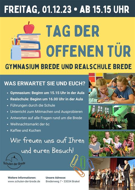 Tag Der Offenen T R An Der Brede Am Freitag Dezember Stiftung