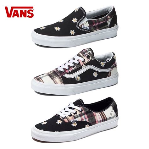 Vans Authentic Classic Slip On Old Skool Floral Plaid Patchwork