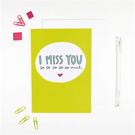 Miss You Cards Printable