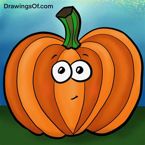 Pumpkin Drawing Easy And Cute Cartoons Drawings Of