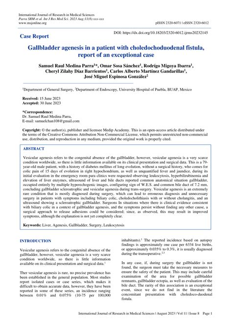 PDF Gallbladder Agenesis In A Patient With Choledochoduodenal Fistula