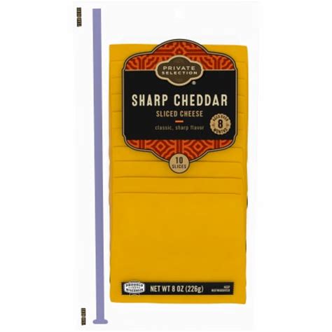 Private Selection Sharp Cheddar Sliced Cheese 8 Oz Smiths Food And