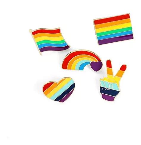 1 Pin Metalico Random Box De Orgullo Gay Broche Aleatorio Meses sin interés