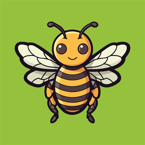 cute honey bee cartoon characters vector illustration eps 10 23821826 Vector Art at Vecteezy