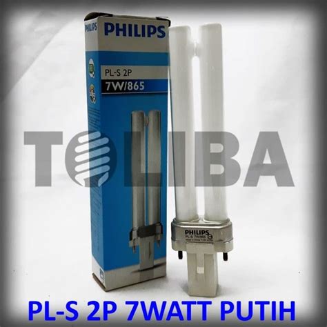 Lampu Tusuk 2 Pin Lampu Philips Pls Pl S 2P 7watt 7w Putih Fitting G23