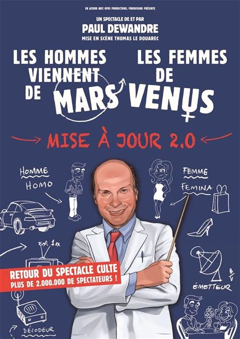 Spectacle Paul Dewandre Dans Les Hommes Viennent De Mars Les Femmes De