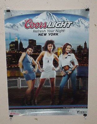 COORS LIGHT NEW YORK SKYLINE BLACK GIRLS BEER POSTER | eBay