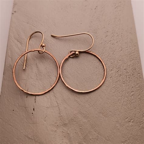 Kreis Ohrring Rose Gold Runde Hoop Ohrring Extrem Leichte Etsy De