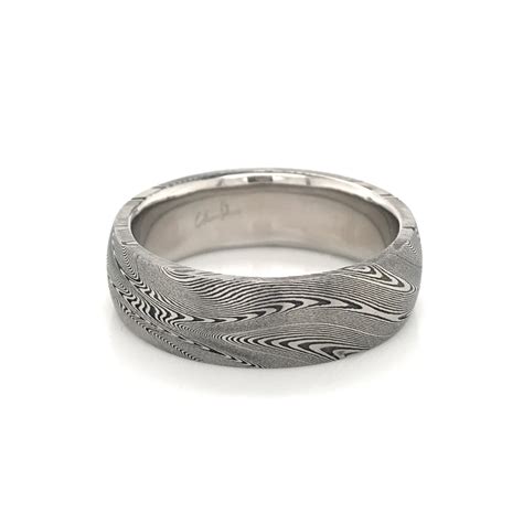 Damascus Steel Wedding Band 001-800-00226 | David Douglas Diamonds ...