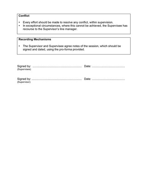 Supervision Contract Template Williamson