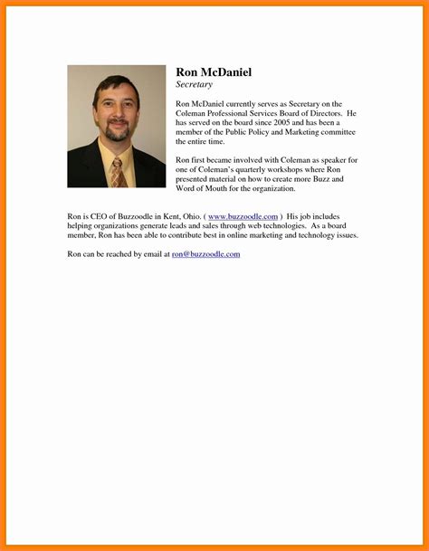 Bio For Work Profile Examples at Ricardo Lafayette blog