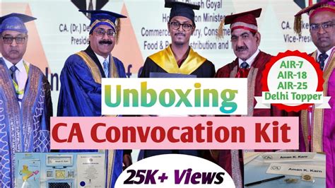 Unboxing Of Convocation Kit Icai Convocation Ca Aman Karn Learn