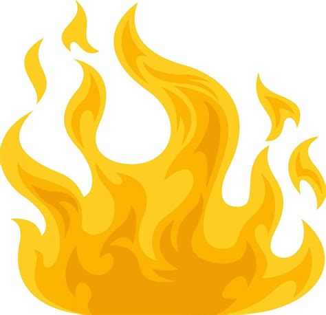 Cartoon Cartoon Fire Flames. Vector Hand Drawn Illustration 36891990 ...