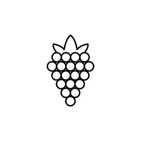 grapes outline vector icon illustration 23039647 Vector Art at Vecteezy