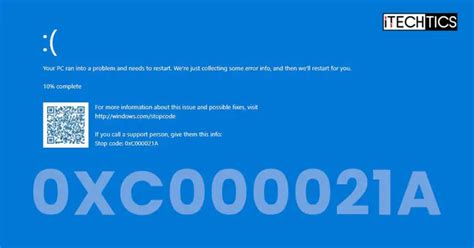 How To Fix Windows Error 0xc000021a Blue Screen Of Death Stop Code