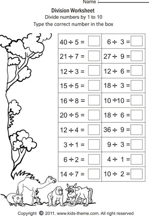 Division By 2 Worksheets Grade 3