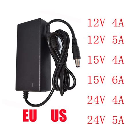 AC 110-240V DC 12V 15V 24V 4A 5A 6A Универсальный адаптер питания ...