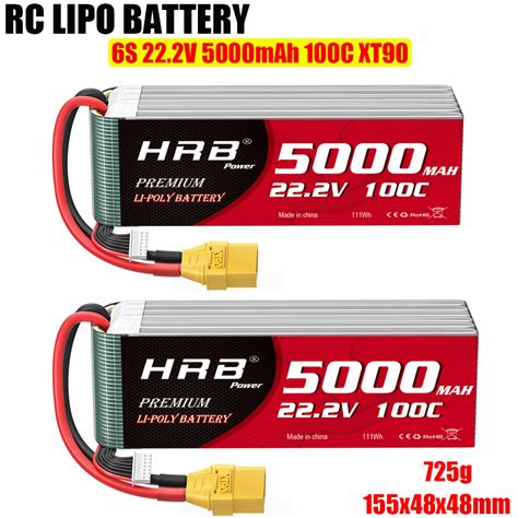 Pcs Hrb V S Mah Lipo Battery C Xt For Rc Truck Helis Edf