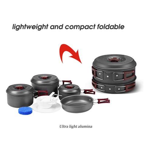 Hiking Aluminum Portable Camping Cookware Set From China Manufacturer