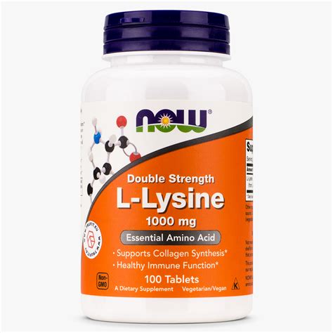 Now Foods - L-Lysine 1000 mg - Neaizstājama aminoskābe - TRUFIT.eu