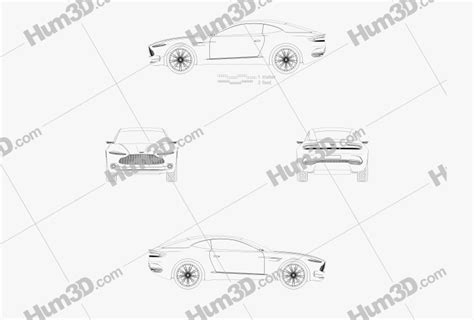 Aston Martin DBX Concept 2015 Blueprint - 3DModels.org