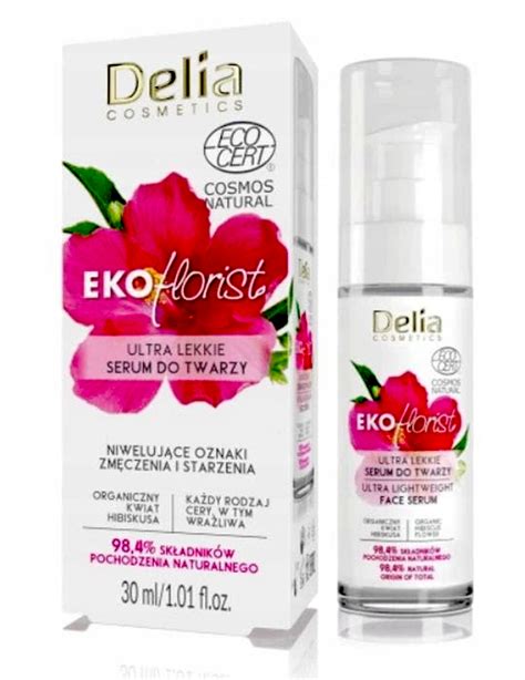 SERUM ODMŁADZAJĄCE DO TWARZY Z ORGANICZNYM EKSTRAKTEM Z HIBISKUSA DELIA