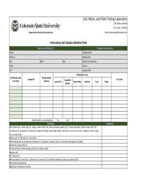 Fillable Online Soil Water And Plant Testing Laboratory Soil Testing