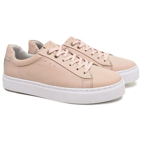 Tênis Casual Feminino em Couro Nude BERGANNO