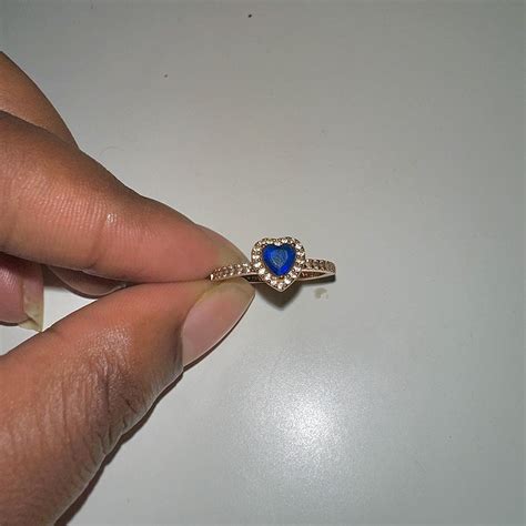 Pandora Blue Heart Ring 💸💸💸 #pandora - Depop